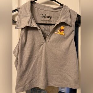 Disney Gray Tank Top with Winnie the Pooh Design